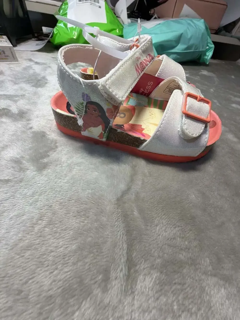 Geox x Disney Princess Moana Girls Pearly White Sandals